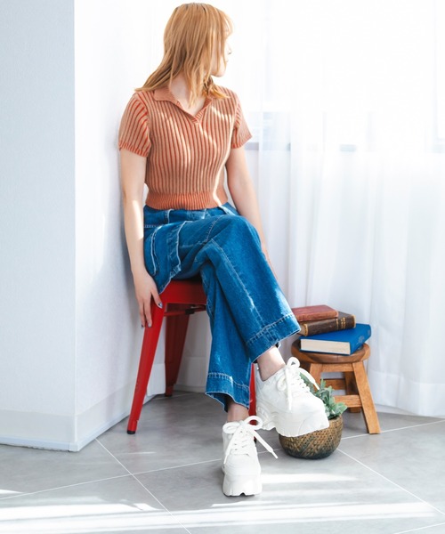 attagirl（アタガール）の「ボリュームレースアップスニーカー（スニーカー・レディース・ブラック/ピンク/ホワイト・M/S/LL/L）」の19枚目の写真