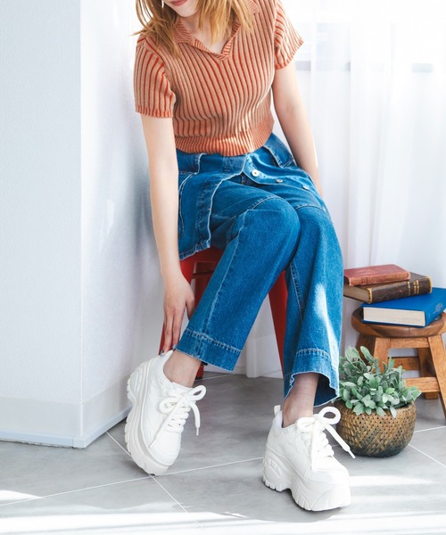 attagirl（アタガール）の「ボリュームレースアップスニーカー（スニーカー・レディース・ブラック/ピンク/ホワイト・M/S/LL/L）」の20枚目の写真