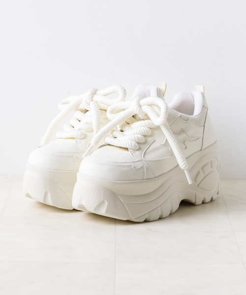 attagirl（アタガール）の「ボリュームレースアップスニーカー（スニーカー・レディース・ブラック/ピンク/ホワイト・M/S/LL/L）」の4枚目の写真