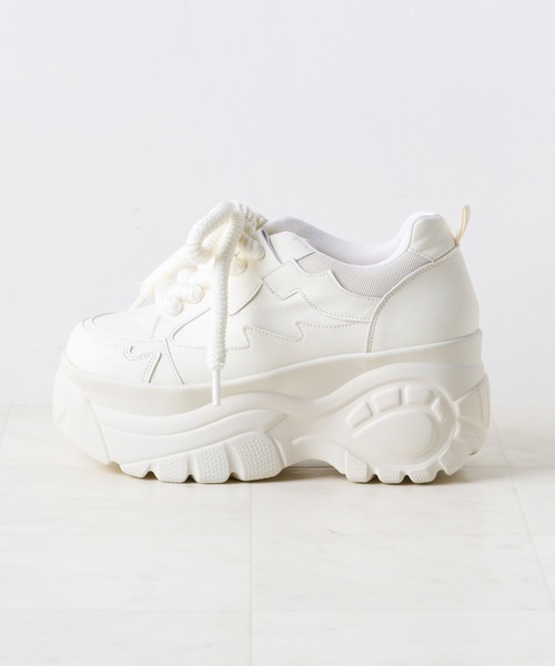 attagirl（アタガール）の「ボリュームレースアップスニーカー（スニーカー・レディース・ブラック/ピンク/ホワイト・M/S/LL/L）」の5枚目の写真