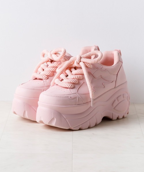 attagirl（アタガール）の「ボリュームレースアップスニーカー（スニーカー・レディース・ブラック/ピンク/ホワイト・M/S/LL/L）」の8枚目の写真