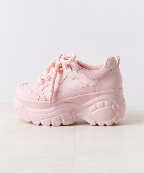 attagirl（アタガール）の「ボリュームレースアップスニーカー（スニーカー・レディース・ブラック/ピンク/ホワイト・M/S/LL/L）」の9枚目の写真