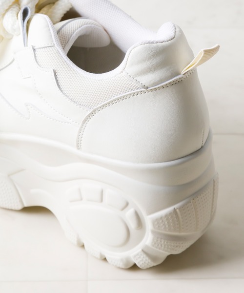 attagirl（アタガール）の「ボリュームレースアップスニーカー（スニーカー・レディース・ブラック/ピンク/ホワイト・M/S/LL/L）」の11枚目の写真