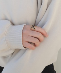 ieLS | 金属アレルギー対応「ieLS」ステンレス　天然石デザインフリーリング(リング)