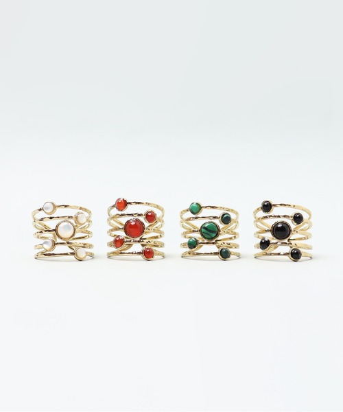 ieLS(イエルズ)の「金属アレルギー対応「ieLS」ステンレス 天然石デザインフリーリング(リング・メンズ・ブラック/ホワイト/レッド/グリーン・FREE)」の11枚目の写真