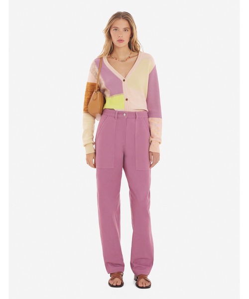 maison kitsune パッチワークカーディガン ボールド フォックスヘッド パッチ レギュラー カーディガン