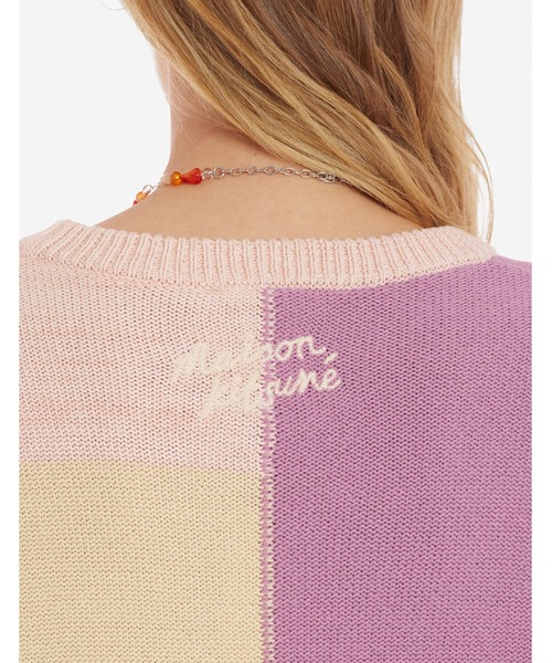 maison kitsune パッチワークカーディガン Maison Kitsune（メゾンキツネ）の「PATCHWORK CROPPED CARDIGAN