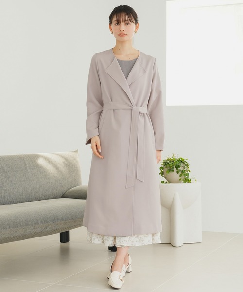 ダブルクロスラップコート（ノーカラーコート）｜TRUDEA（トルディア）