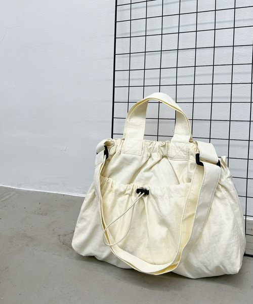 y/m(イム)の「ドロストナイロン2WayBAG(ショルダーバッグ・レディース・ブラック/ブルー/アイボリー・FREE)」の2枚目の写真