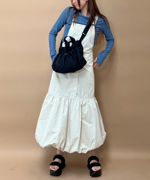 y/m(イム)の「ドロストナイロン2WayBAG(ショルダーバッグ・レディース・ブラック/ブルー/アイボリー・FREE)」の11枚目の写真