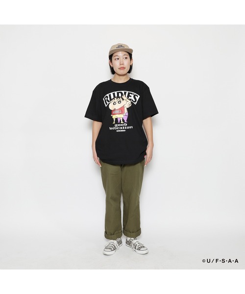 RUDIE'SxCRAYON SHINCHAN BACK TO BACK TEE/ルーディーズ×クレヨンしんちゃん バックトゥーバック Tシャツ（Tシャツ/カットソー）｜RUDIE'S（ルーディーズ）