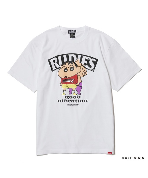 RUDIE'S(ルーディーズ)の「RUDIE'SxCRAYON SHINCHAN BACK TO BACK TEE/ルーディーズ×クレヨンしんちゃん バックトゥーバック Tシャツ(Tシャツ/カットソー・メンズ・ブラック/ホワイト・XXL/XL/L/M/S)」の5枚目の写真