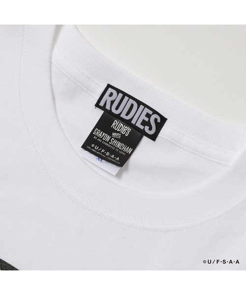 RUDIE'S(ルーディーズ)の「RUDIE'SxCRAYON SHINCHAN BACK TO BACK TEE/ルーディーズ×クレヨンしんちゃん バックトゥーバック Tシャツ(Tシャツ/カットソー・メンズ・ブラック/ホワイト・XXL/XL/L/M/S)」の7枚目の写真
