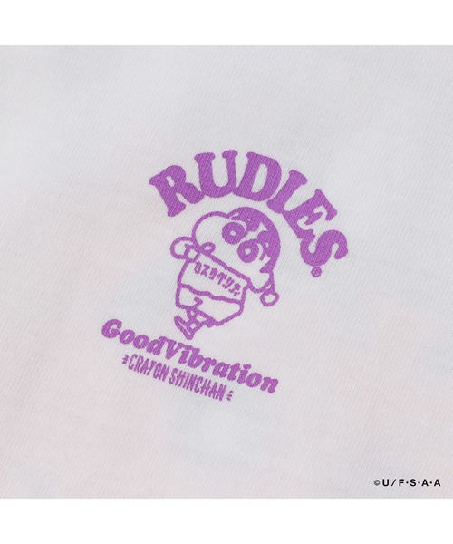 RUDIE'S(ルーディーズ)の「RUDIE'SxCRAYON SHINCHAN BACK TO BACK TEE/ルーディーズ×クレヨンしんちゃん バックトゥーバック Tシャツ(Tシャツ/カットソー・メンズ・ブラック/ホワイト・XXL/XL/L/M/S)」の3枚目の写真