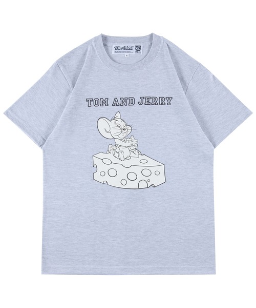 MEDICOM TOY LIFE ENTERTAINMENT（メディコムトイライフエンターテイメント）の「MLE＜TOM and JERRY＞ T-SHIRT_E (TUFFY & CHEESE)（Tシャツ/カットソー・メンズ・ホワイト/グレー・SMALL/XX-LARGE/X-LARGE/LARGE/MEDIUM）」の2枚目の写真