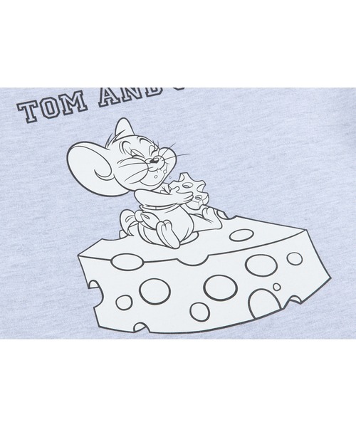 MEDICOM TOY LIFE ENTERTAINMENT（メディコムトイライフエンターテイメント）の「MLE＜TOM and JERRY＞ T-SHIRT_E (TUFFY & CHEESE)（Tシャツ/カットソー・メンズ・ホワイト/グレー・SMALL/XX-LARGE/X-LARGE/LARGE/MEDIUM）」の4枚目の写真