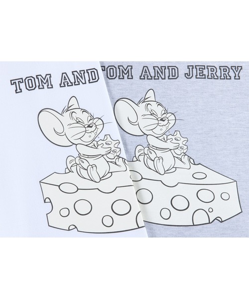 MEDICOM TOY LIFE ENTERTAINMENT（メディコムトイライフエンターテイメント）の「MLE＜TOM and JERRY＞ T-SHIRT_E (TUFFY & CHEESE)（Tシャツ/カットソー・メンズ・ホワイト/グレー・SMALL/XX-LARGE/X-LARGE/LARGE/MEDIUM）」の3枚目の写真