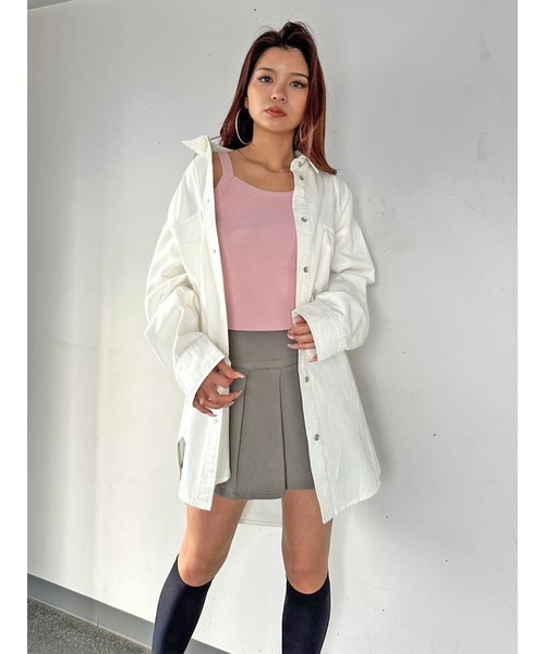 EGOIST（エゴイスト）の「バックロゴライトデニムシャツ（シャツ/ブラウス・レディース・ホワイト/ブルー・FREE）」の18枚目の写真