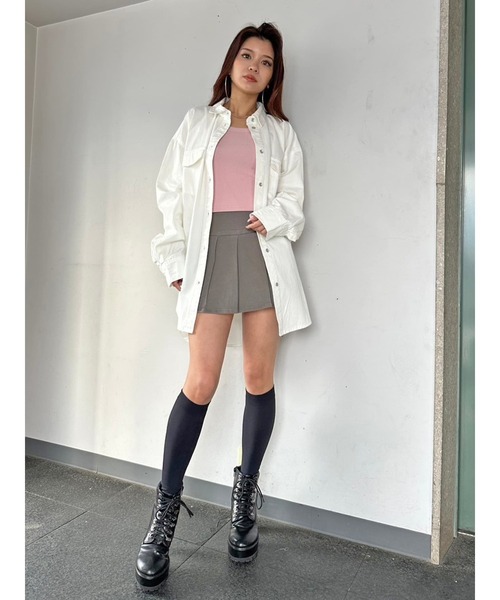 EGOIST（エゴイスト）の「バックロゴライトデニムシャツ（シャツ/ブラウス・レディース・ホワイト/ブルー・FREE）」の19枚目の写真