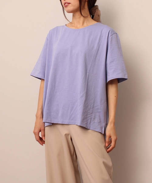 MB mint breeze(エムビーミントブリーズ)の「【L~5L 大きいサイズ】汗染み防止加工 半袖 Tシャツ カットソー 無地(Tシャツ/カットソー・レディース・ブラック/ブルー/キャメル・LL/3L/4L/5L/L)」の3枚目の写真