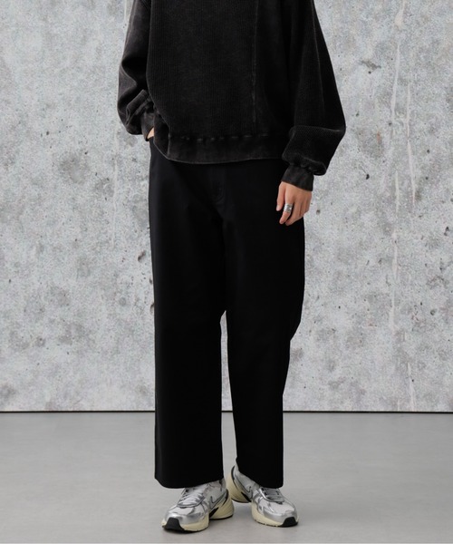 Apo(s)ture(アポスチャー)の「LUCAS-001/チノワイドパンツ(チノパンツ・メンズ・ブラック/カーキ/ベージュ/ネイビー・XS/S/M/L/XL)」の2枚目の写真