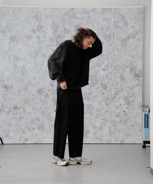 Apo(s)ture(アポスチャー)の「LUCAS-001/チノワイドパンツ(チノパンツ・メンズ・ブラック/カーキ/ベージュ/ネイビー・XS/S/M/L/XL)」の18枚目の写真
