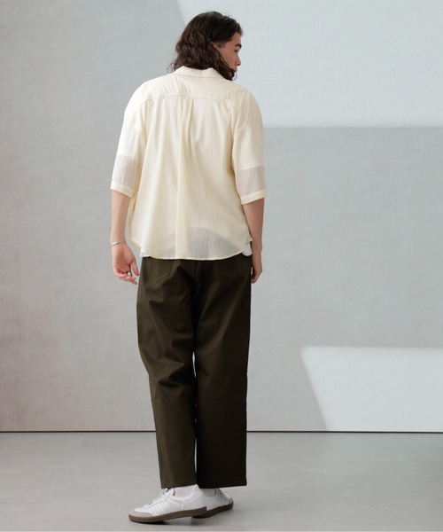 Apo(s)ture(アポスチャー)の「LUCAS-001/チノワイドパンツ(チノパンツ・メンズ・ブラック/カーキ/ベージュ/ネイビー・XS/S/M/L/XL)」の13枚目の写真