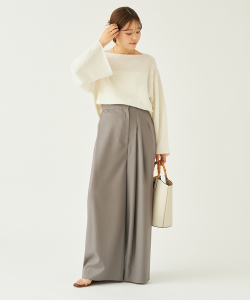 plage（プラージュ）の「【R’IAM】WRAP パンツ NEW（スラックス・レディース・チャコールグレー/ブラック・34/36/38）」の6枚目の写真