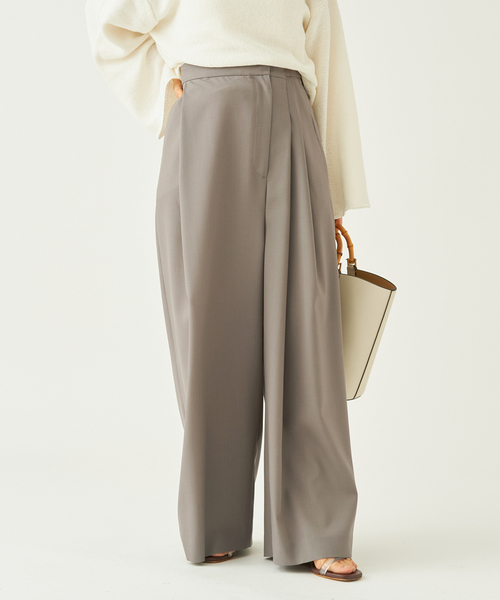 plage（プラージュ）の「【R’IAM】WRAP パンツ NEW（スラックス・レディース・チャコールグレー/ブラック・34/36/38）」の17枚目の写真