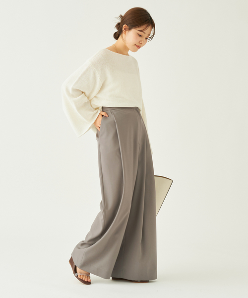 plage（プラージュ）の「【R’IAM】WRAP パンツ NEW（スラックス・レディース・チャコールグレー/ブラック・34/36/38）」の16枚目の写真