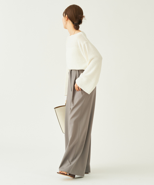 plage（プラージュ）の「【R’IAM】WRAP パンツ NEW（スラックス・レディース・チャコールグレー/ブラック・34/36/38）」の14枚目の写真