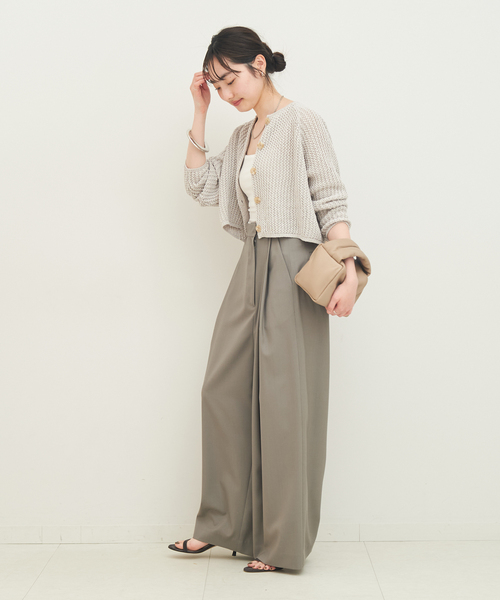 plage（プラージュ）の「【R’IAM】WRAP パンツ NEW（スラックス・レディース・チャコールグレー/ブラック・34/36/38）」の13枚目の写真