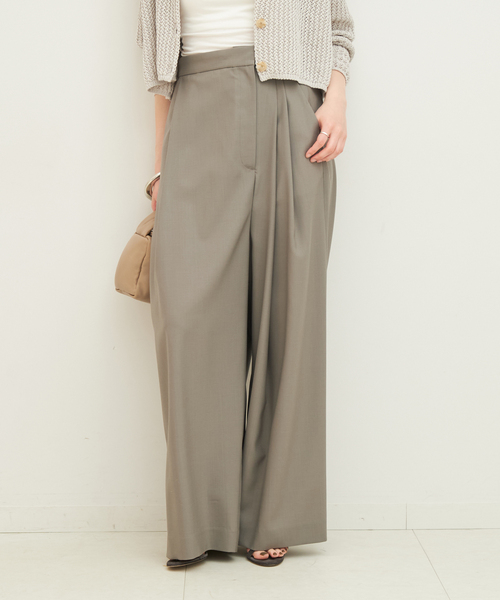 plage（プラージュ）の「【R’IAM】WRAP パンツ NEW（スラックス・レディース・チャコールグレー/ブラック・34/36/38）」の9枚目の写真