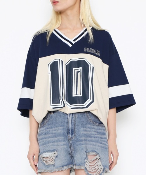 PUNYUS（プニュズ）の「ナンバリングユニフォームＴ（Tシャツ/カットソー・レディース・ブラウン/ピンク/ネイビー・4/3）」の21枚目の写真