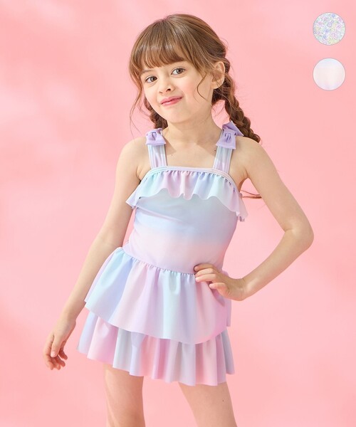 Vikini Vender フリルヘムワンピース水着(PINK) vikinivender（ビキニベンダー）| レディースファッション通販