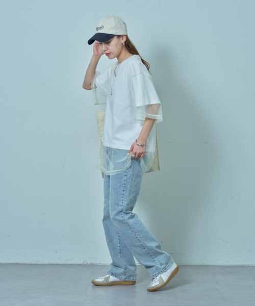 COLONY 2139（コロニートゥーワンスリーナイン）の「3WAYチュールレイヤードBIGTシャツ（Tシャツ/カットソー・レディース・ブラック/オフホワイト/グレー・FREE）」の14枚目の写真