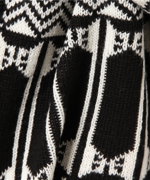koe（コエ）の「ノマド柄ニットコート（その他アウター・レディース・ブラック・FREE）」の10枚目の写真