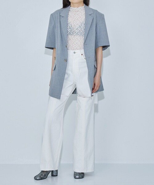 kotohayokozawa（コトハヨコザワ）の「【kotohayokozawa/コトハヨコザワ】カットアウトデニムパンツ（その他パンツ・レディース・ホワイト・M/S）」の8枚目の写真