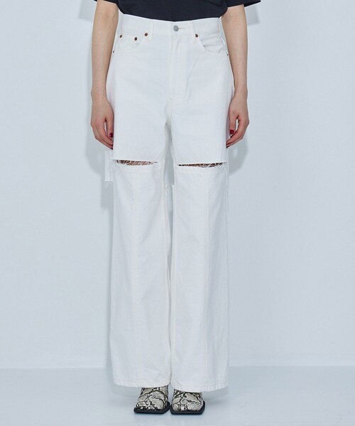 kotohayokozawa（コトハヨコザワ）の「【kotohayokozawa/コトハヨコザワ】カットアウトデニムパンツ（その他パンツ・レディース・ホワイト・M/S）」の5枚目の写真