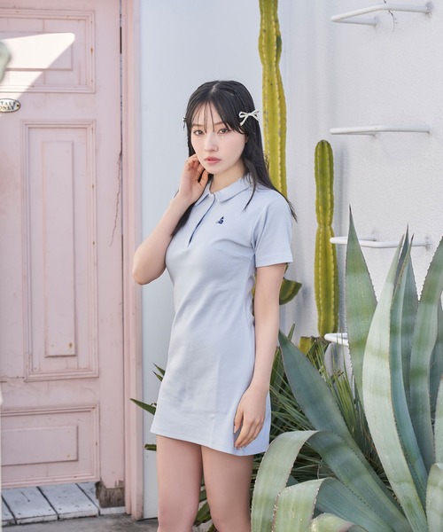 ANDGEEBEE（アンジービー）の「FOXポロワンピ（ワンピース・レディース・ネイビー/ライトブルー・FREE）」の17枚目の写真