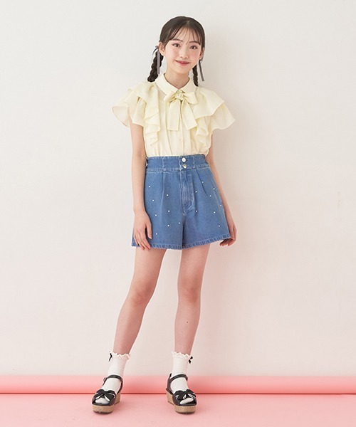 セール】袖2WAYラッフルブラウス&キャミソールセット（シャツ/ブラウス