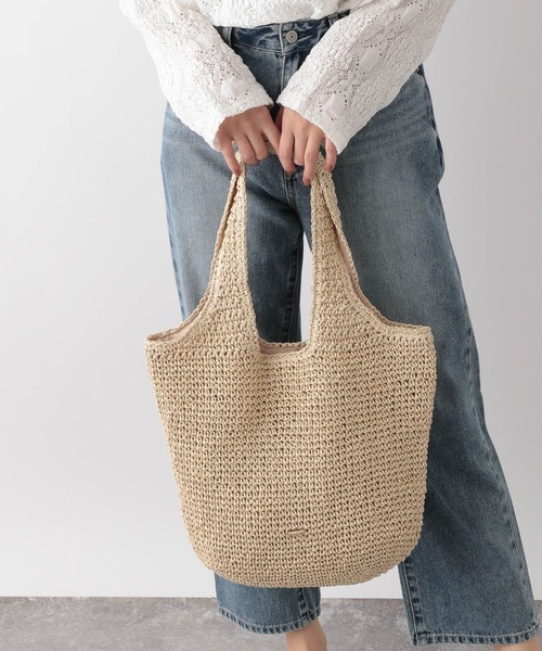 GLOBAL WORK（グローバルワーク）の「雑材ペーパーショルダー/109228（ショルダーバッグ・レディース・カーキ/ベージュ/ブラック・ONE SIZE）」の9枚目の写真