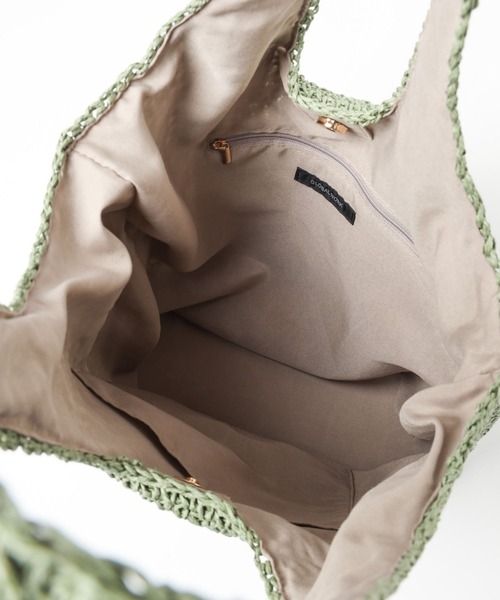 GLOBAL WORK（グローバルワーク）の「雑材ペーパーショルダー/109228（ショルダーバッグ・レディース・カーキ/ベージュ/ブラック・ONE SIZE）」の18枚目の写真