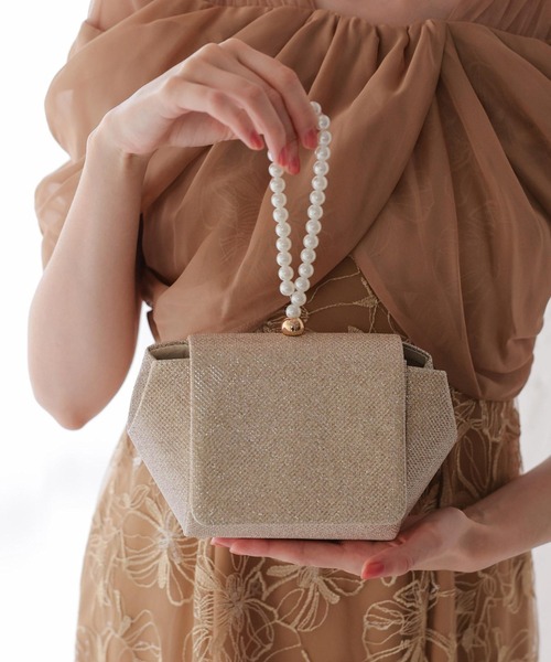 セール】パールハンドルグリッターバッグ（ハンドバッグ）｜Dorry Doll