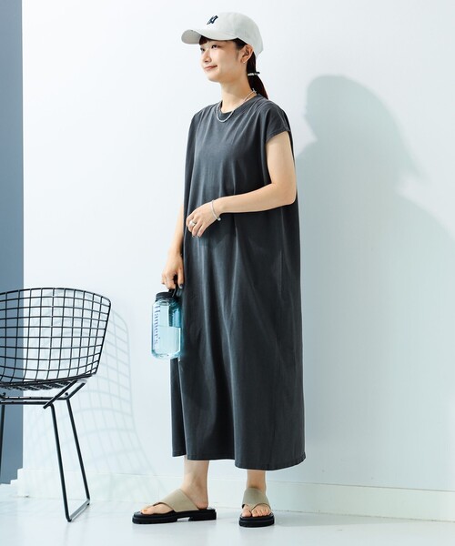 B:MING by BEAMS(ビーミングバイビームス)の「B:MING by BEAMS / ピグメント ノースリーブ ワンピース(ワンピース・レディース・ライトグレー/ネイビー/ブラック系その他4・SMALL/MEDIUM)」の7枚目の写真