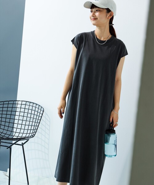 B:MING by BEAMS(ビーミングバイビームス)の「B:MING by BEAMS / ピグメント ノースリーブ ワンピース(ワンピース・レディース・ライトグレー/ネイビー/ブラック系その他4・SMALL/MEDIUM)」の10枚目の写真