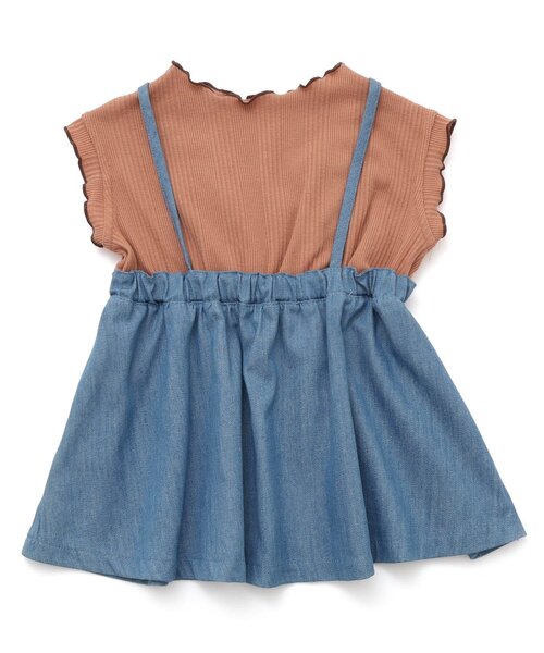 BREEZE(ブリーズ)の「着せこみ風チュニック(チュニック・キッズ・ブルー/グレー・120/90/100/110/80/130/140)」の3枚目の写真