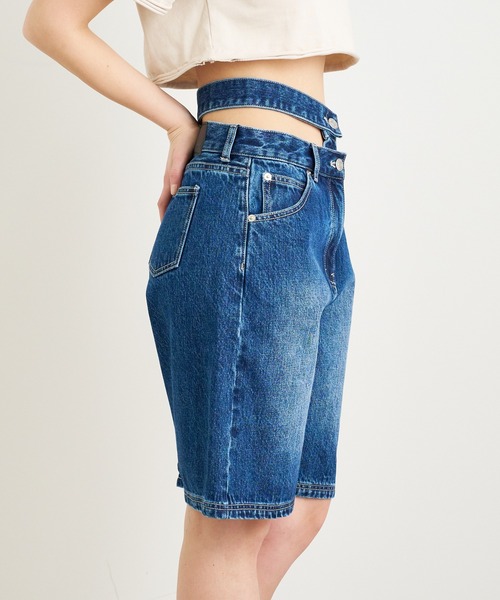 ANNA SUI NYC（アナ スイ エヌ ワイ シー）の「ANNA SUI NYC ウエストスラッシュ ハーフデニムパンツ（デニムパンツ・レディース・ライトブルー/ブルー・S/M）」の20枚目の写真