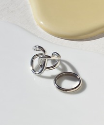 ジオメトリック サークル クロス セット リング