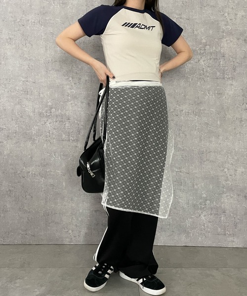 dispark（ディスパーク）の「DISPARK/パイピングラグランT（Tシャツ/カットソー・レディース・ブラック/ブラウン/ネイビー/ブラック系その他・FREE）」の7枚目の写真